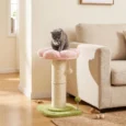Flower Cat Scratching Post with Padded Perch – Pink, 59cm