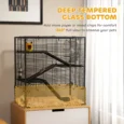 Hamster tank 78.5L x 48.5W x 80Hcm – Black and transparent