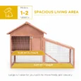 Two-Tier Wooden Rabbit Hutch with Side Run and Tray – 144cm