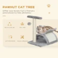 Compact Cat Activity Centre with Rotating Bar – Light Grey