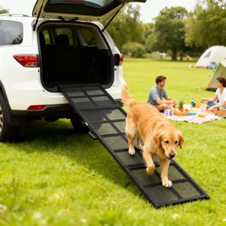 Folding Steel Dog Car Ramp &ndash; Black, 191 &times; 50cm &ndash; detail 2