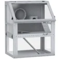 Wooden Hamster Cage with Deep Base and Accessories – Light Grey