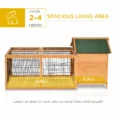 Wooden Rabbit Hutch Pet House 146x95cm – Golden Red