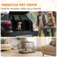 Compact Folding Car-Boot Dog Crate with Tray – Black, 76cm