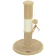 Multi-Texture Cat Scratching Post with Hanging Toys – Brown, 47cm