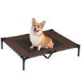 Large Elevated Dog Bed Metal Frame – Brown, Black