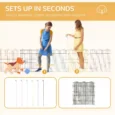 Six-Panel Metal Pet Playpen – Multicolour, 60cm