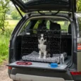 Folding Car-Boot Dog Crate with Sloping Sides – Black, 90cm
