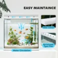 26-Litre Glass Aquarium with Filter, Pump and LED Lights – White