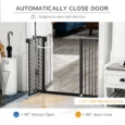 Auto-Close Dog Gate with Two Extensions – Black
