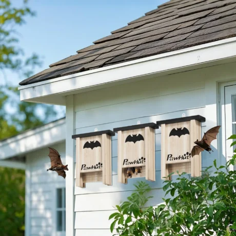 Wooden Bat Boxes with Grooved Landing Pads – Pack of Three, 22.5cm