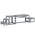 Three-Piece Wooden Dog Agility Course – Grey