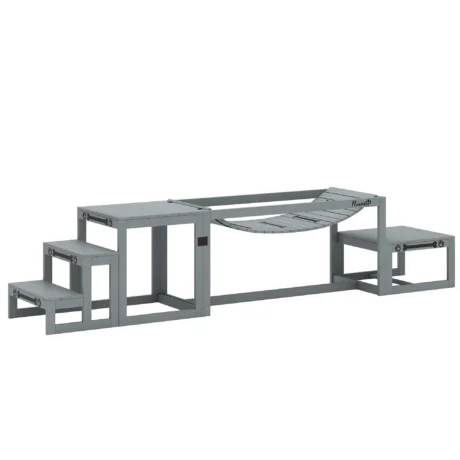 Three-Piece Wooden Dog Agility Course – Grey