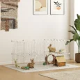 Modular 36-Panel Wire Pet Playpen – White