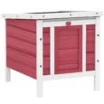 Wooden Rabbit Hutch 51x42x43cm – Red