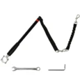 Bicycle-Mounted Dog Lead with Elastic Section – Black