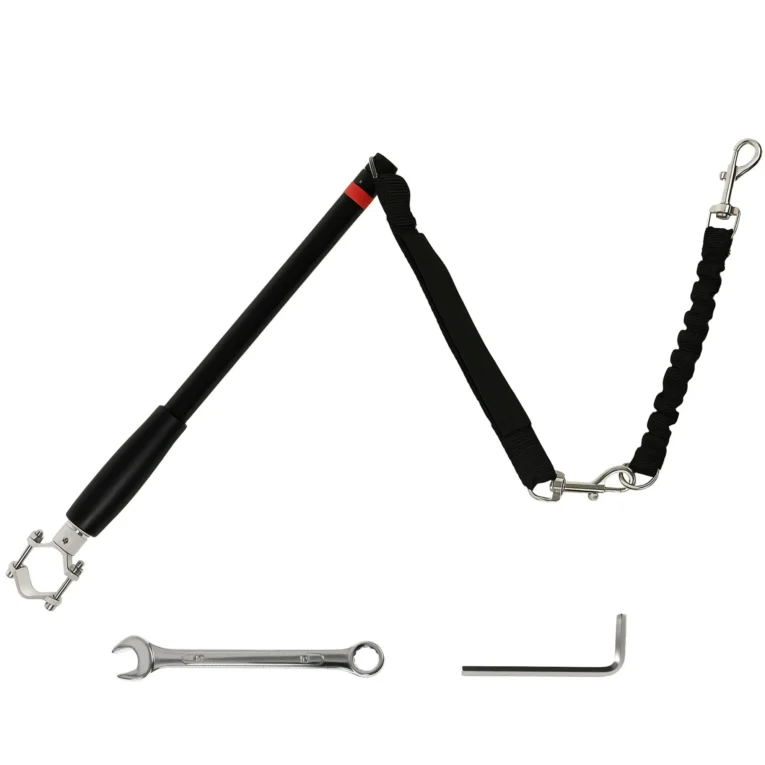 Bicycle-Mounted Dog Lead with Elastic Section – Black