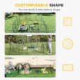 16-Panel Steel Dog Playpen with Two Doors – Grey, 80cm High