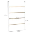 Chicken Roosting Ladder Wood and Steel Backyard Farm – Silver Tone & Natural Wood