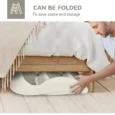 Folding Three-Step Pet Stairs – Cream, 38cm