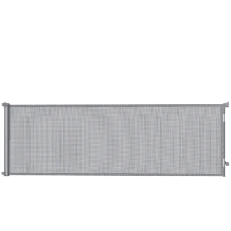Wide Retractable Mesh Dog Gate &ndash; Grey, Extends to 300cm