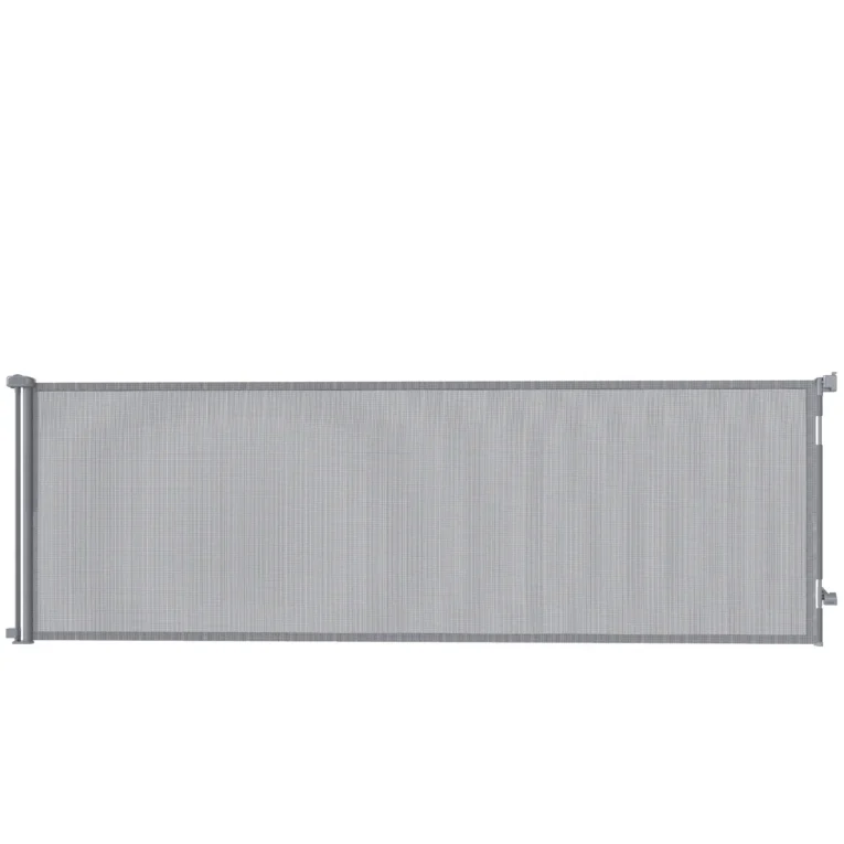 Wide Retractable Mesh Dog Gate – Grey, Extends to 300cm
