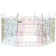 Eight-Panel Metal Pet Playpen – Multicolour, 60cm