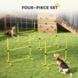 Dog Agility Training Set Adjustable Outdoor – Yellow