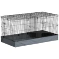 Two-Zone Small-Animal Cage with Fabric Base – Black, 121cm