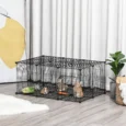 22-Panel Modular Small-Pet Playpen – Black