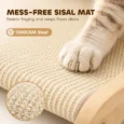 Raised Sisal Cat Scratching Lounger – Cream, 60cm