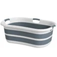Portable Foldable Dog Bathtub with Drain – Grey, White