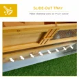 Outdoor Rabbit Hutch 115x44cm Openable Roof – Yellow and Green