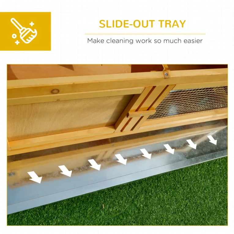 Outdoor Rabbit Hutch 115x44cm Openable Roof – Yellow and Green Outdoor Rabbit Hutch 115x44cm Openable Roof – Yellow and Green