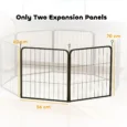 Two-Panel Dog Playpen Extension Pack with Stakes – Black, 60cm High