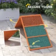 Adjustable Wooden A-Frame Dog Agility Ramp – Orange and Green