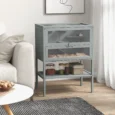 Wooden Small Rodent Enclosure with Storage Shelf – Grey, 60cm
