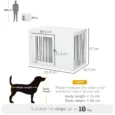 Two-Door Furniture Dog Crate – White, 91.8cm