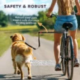 Bicycle-Mounted Dog Lead with Elastic Section – Black