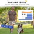 Four-Piece Dog Agility Set with Carry Bag – Blue and Orange