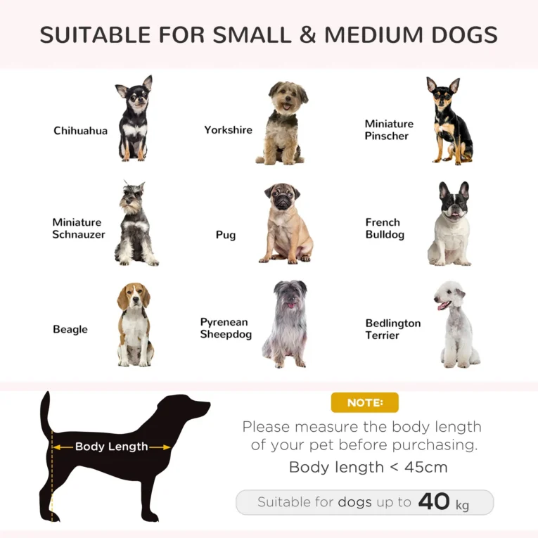 Raised Dog Sofa with Washable Cushion – Grey, 86cm