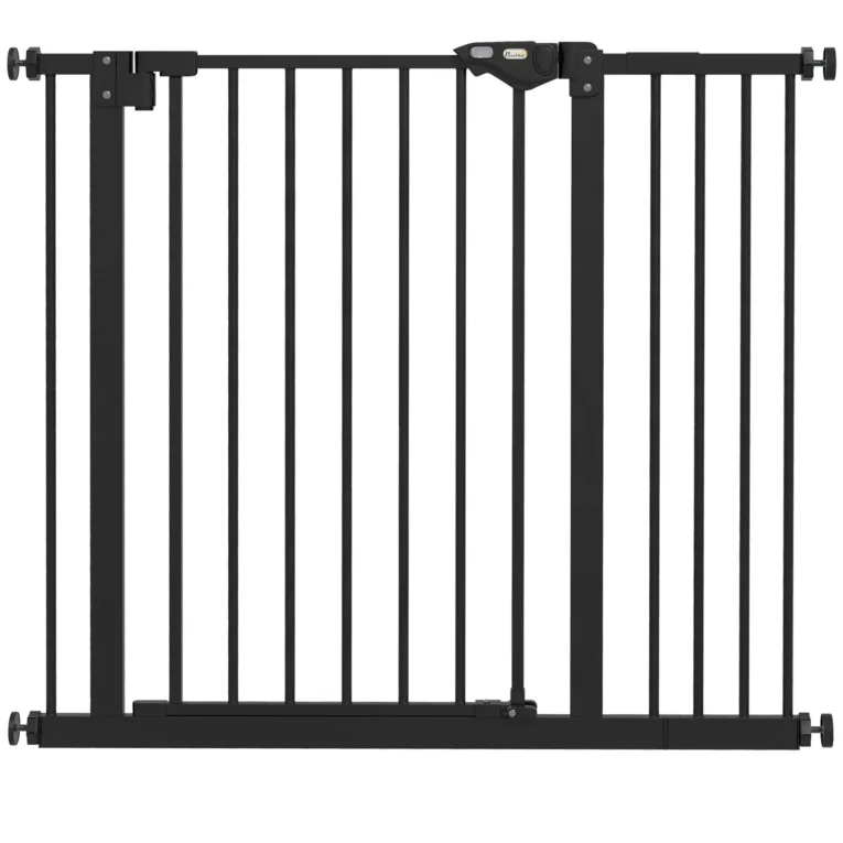Adjustable Metal Dog Gate 74-94cm – Black Adjustable Metal Dog Gate 74-94cm – Black