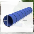 Folding Dog Agility Tunnel with Carry Bag – Blue, 3m