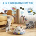 Interactive Cat Toy with Butterfly and Feather Features