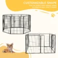 Heavy Duty Puppy Playpen 8 Panels – Speckled Grey