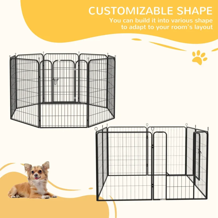 Heavy Duty Puppy Playpen 8 Panels – Speckled Grey Heavy Duty Puppy Playpen 8 Panels – Speckled Grey