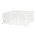 Twelve-Panel Small-Animal Playpen – White, 45cm