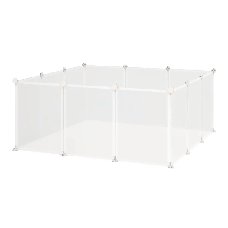 Twelve-Panel Small-Animal Playpen – White, 45cm