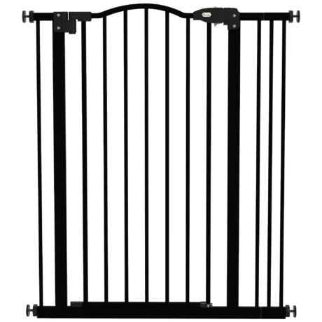 Adjustable Dog Gate – Black, 94cm High, 74–87cm