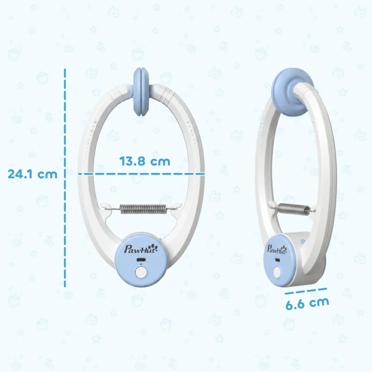 Rechargeable Hanging Mouse Cat Toy Set – White and Blue